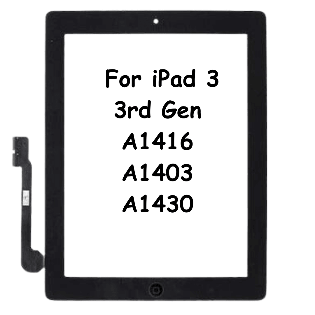 Touch Screen Digitizer Glass For iPad 3, 3rd Gen A1416 A1403 A1430 - Black - Best Cell Phone Parts Distributor in Canada, Parts Source Touch Screen Digitizer Glass For iPad 3, 3rd Gen A1416 A1403 A1430 - Black - Best Cell Phone Parts Distributor in Canada, Parts Source